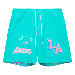 Mitchell & Ness Bermuda Stateside Pastel Reversible Lakers Sport Mitchell & Ness Bermuda Stateside Pastel Reversible Lakers Sport