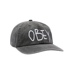 Obey Cappellino Jot 6 Panel Velcro Back Clothing Obey Cappellino Jot 6 Panel Velcro Back Clothing