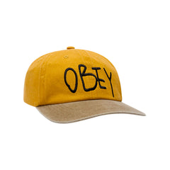 Obey Cappellino Jot 6 Panel Velcro Back Clothing Obey Cappellino Jot 6 Panel Velcro Back Clothing