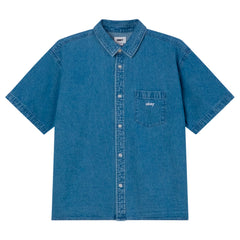 Obey Camicia Maniche Corte Bigwig Denim Clothing Obey Camicia Maniche Corte Bigwig Denim Clothing