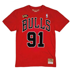 Mitchell & Ness T-Shirt Name Number Rodman 91 Bulls Sport Mitchell & Ness T-Shirt Name Number Rodman 91 Bulls Sport