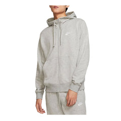 Nike Felpa Full zip Con Cappuccio Mini Logo Garzata Sport
